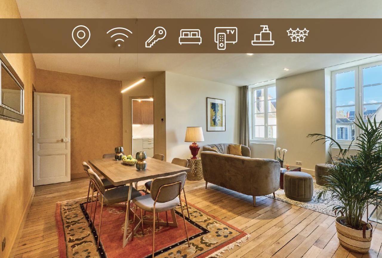 Appartement Montagnon - Les Suites Du Palais - Classe 4 Etoiles, Parking Prive, Vue Cathedrale, 3 Chambres, Primo C0Nciergerie 느베르 외부 사진